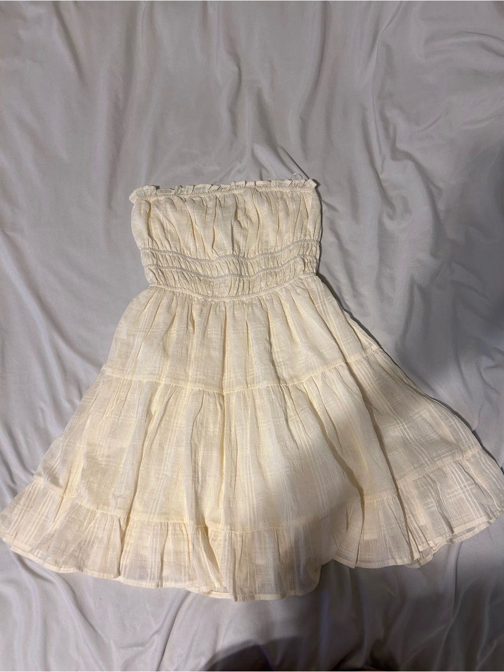 Strapless Cream Sundress